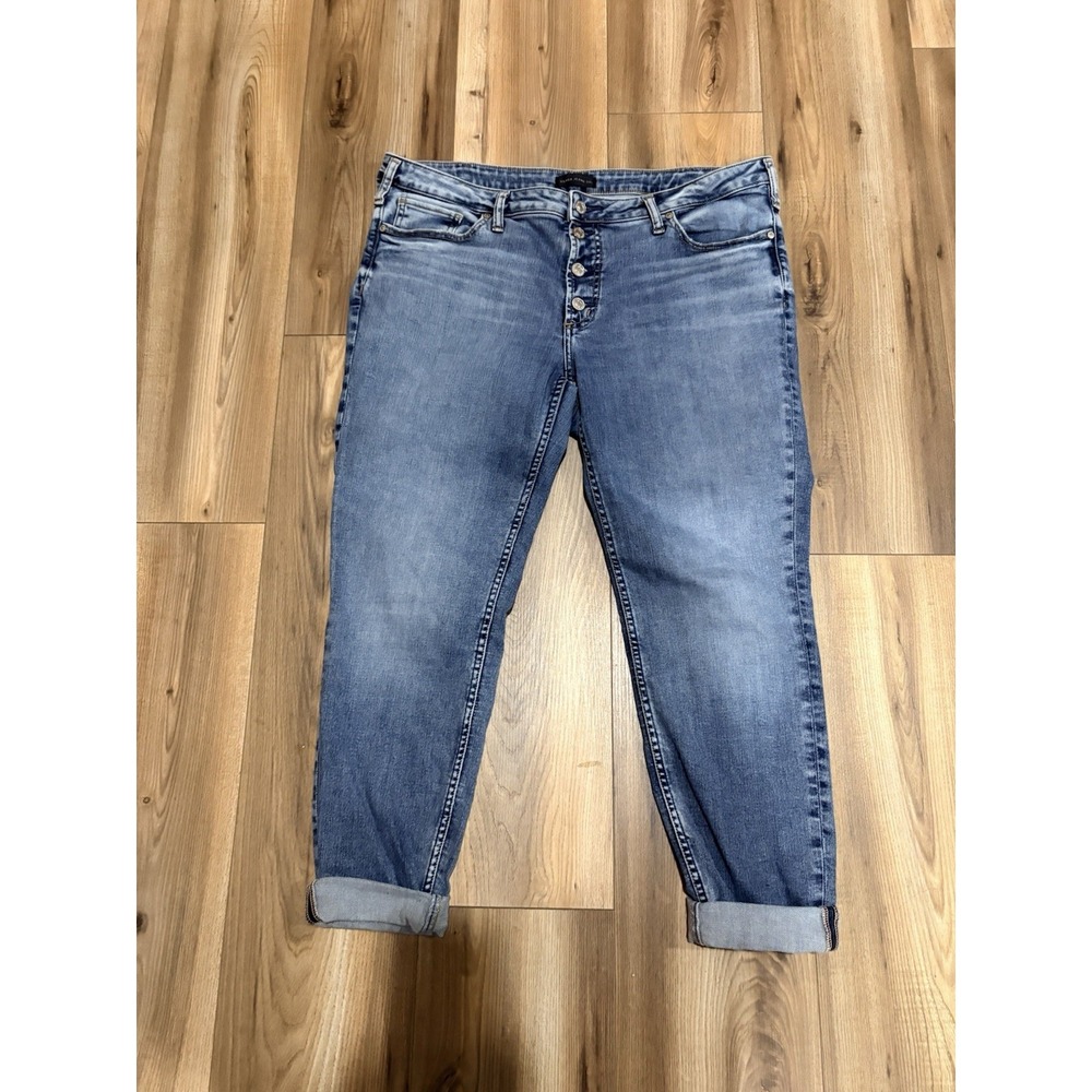 Silver Jeans Most Wanted Skinny 36x27 Women's Button Fly Medium Wash